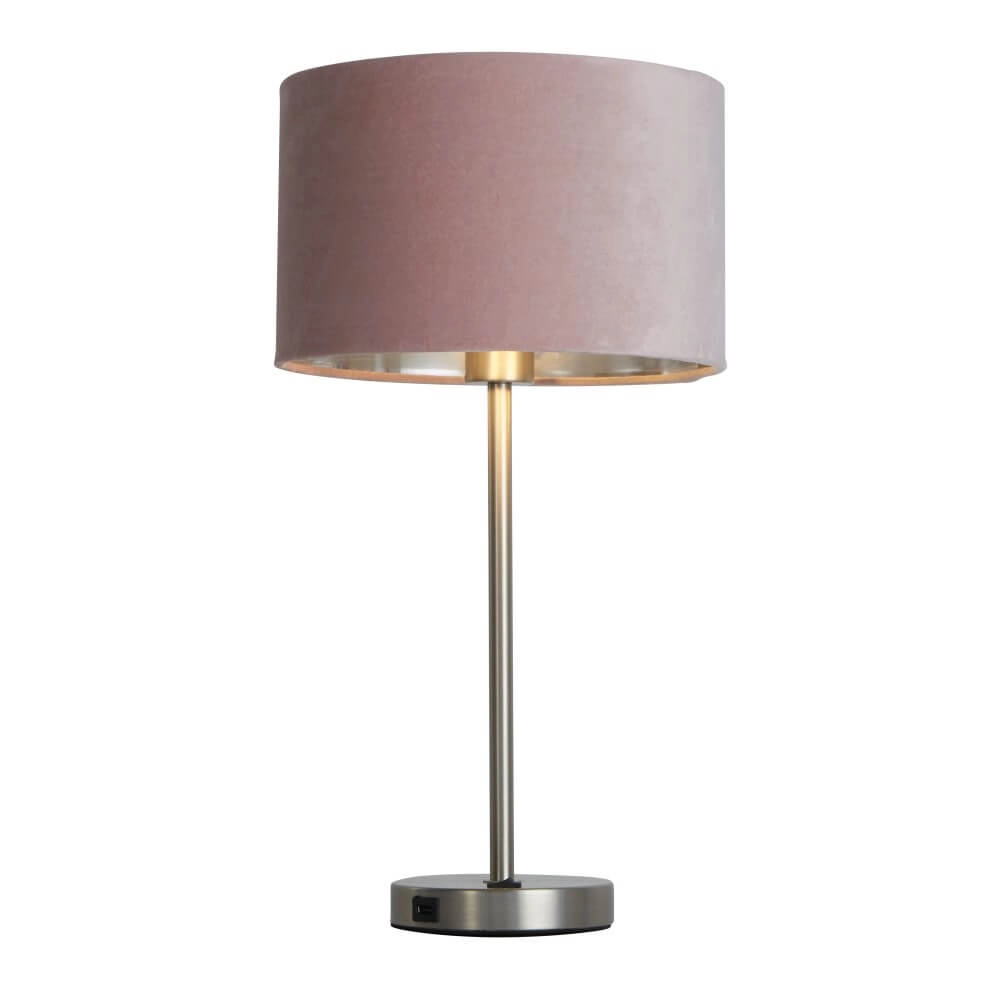 Leuke tafellamp Finn goud met roze Searchlight 5053423257228