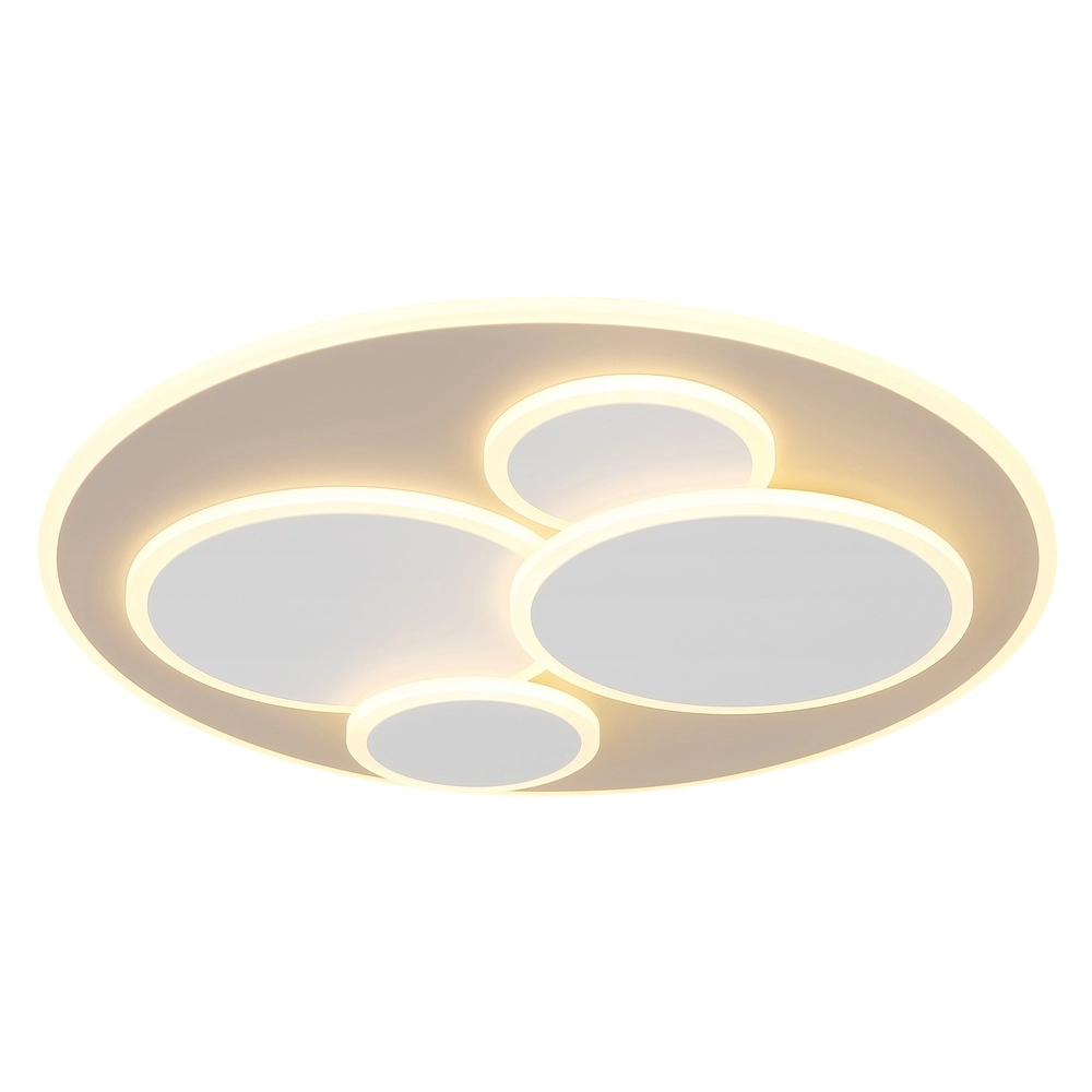 Moderne plafondlamp Monty rond zand bruin