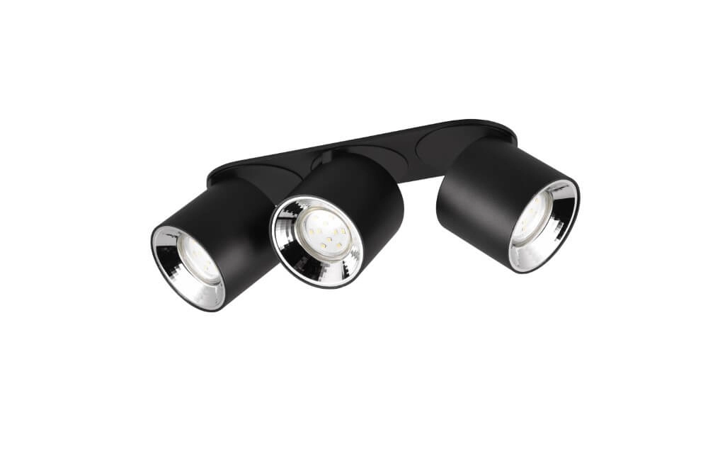Plafondlamp Guayana 3-lichts zwart Trio 4017807573992