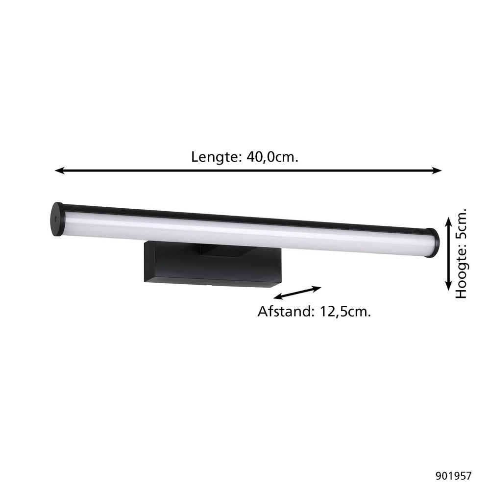Spiegellamp Vadumi zwart 40cm Eglo 9008606353149