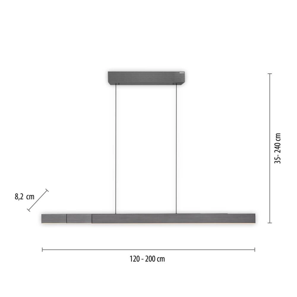 Design hanglamp Pure Moto-Rise grijs Paul Neuhaus 4012248366653