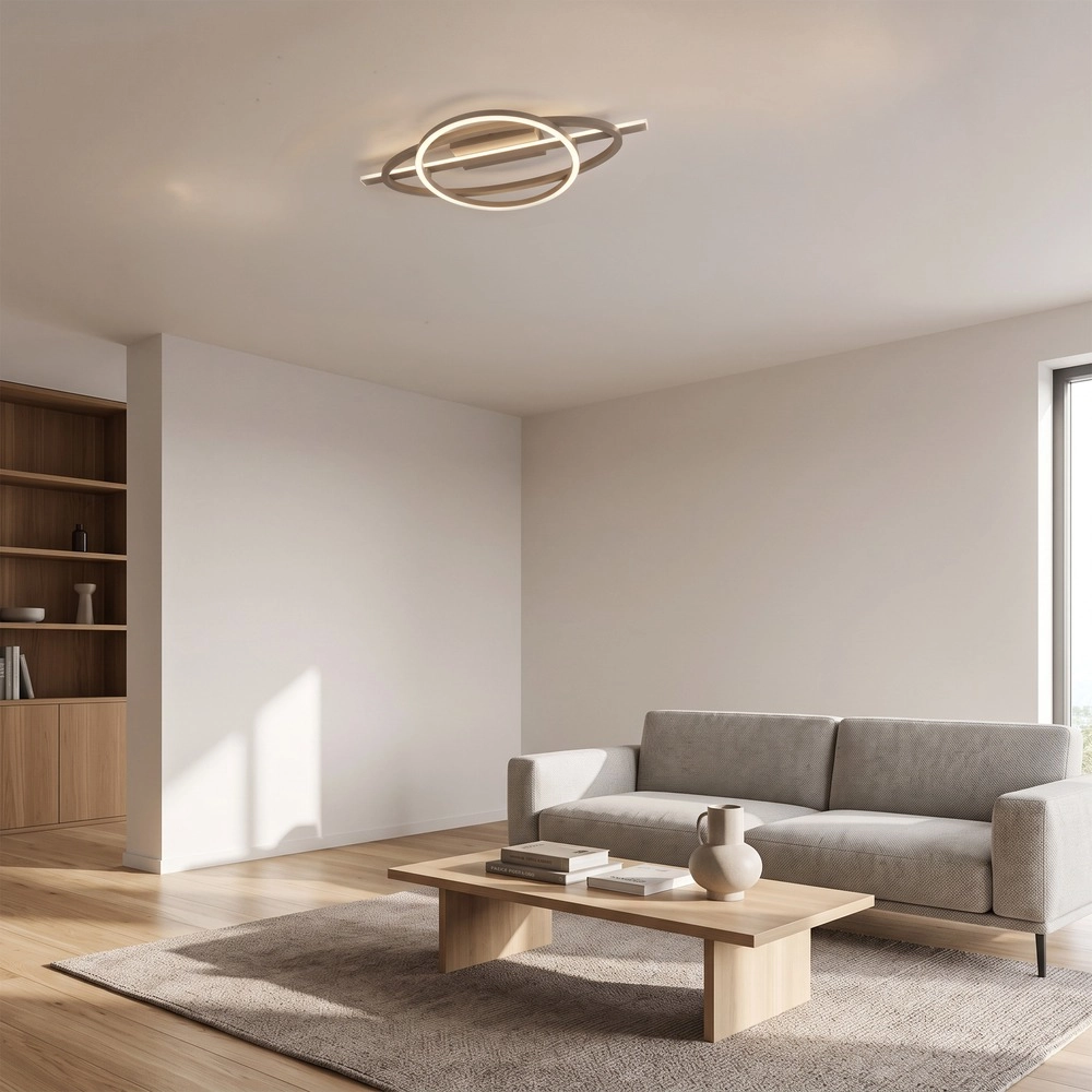 Design plafondlamp Planillo zand bruin ovaal Eglo 9008606391455