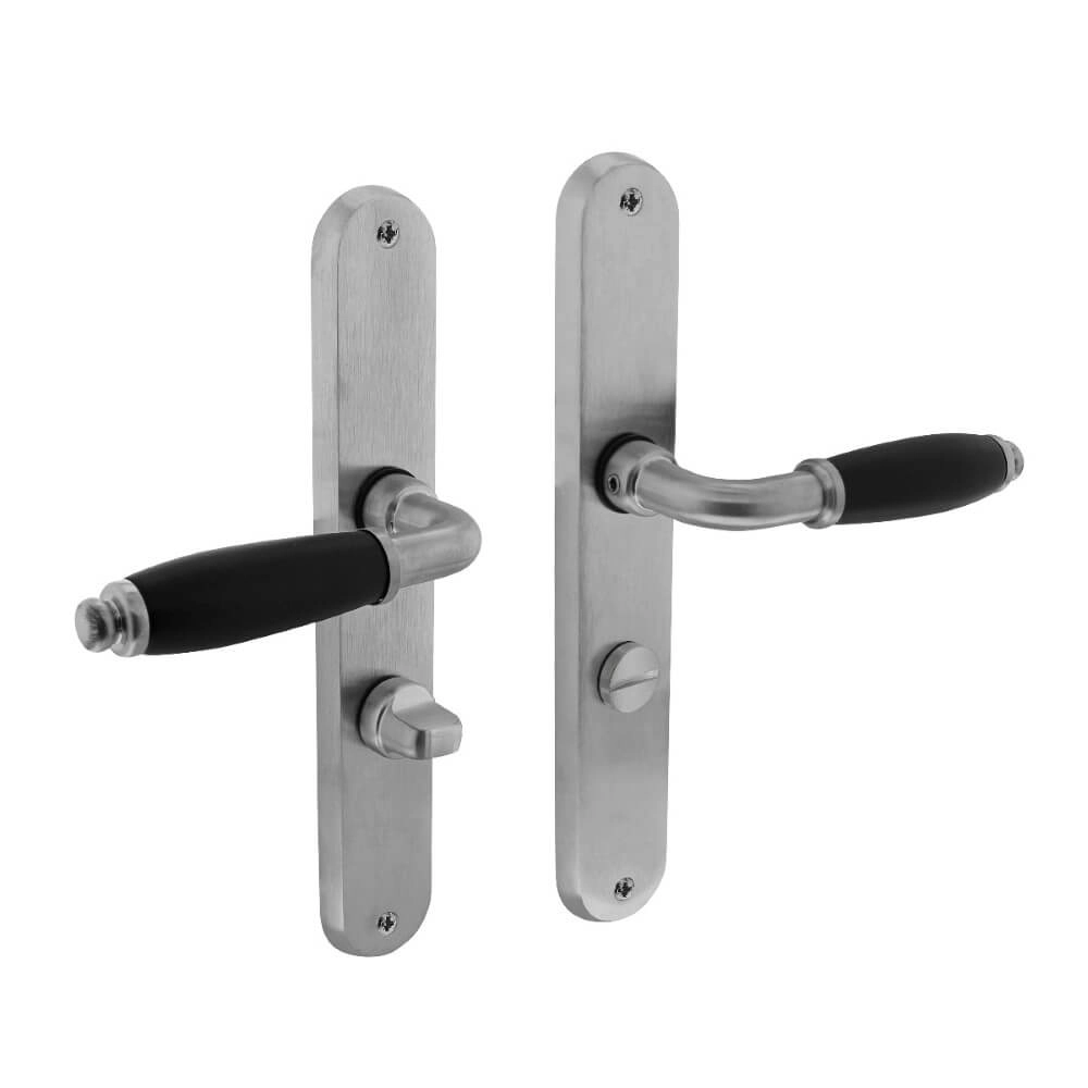 Deurklink Courgette ovaal WC-sluiting 63/8 mat chroom