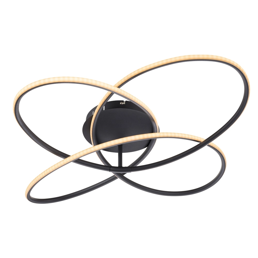 Design plafondlamp Panda zwart Ø 80cm Globo 9007371409433