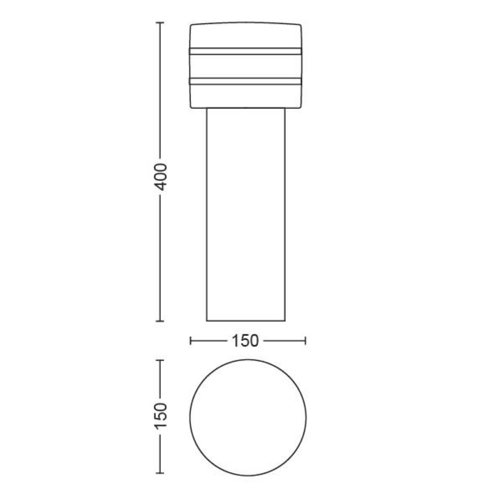 Tuinlamp Hue Tuar zilvergrijs Philips 8718696166086