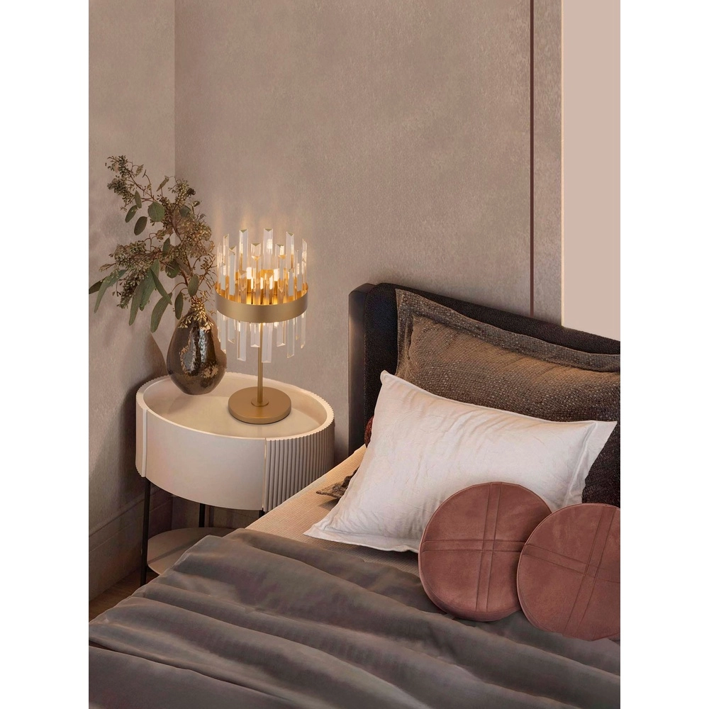 Gouden tafellamp Crown Ø 25cm Lyora 5212017468345
