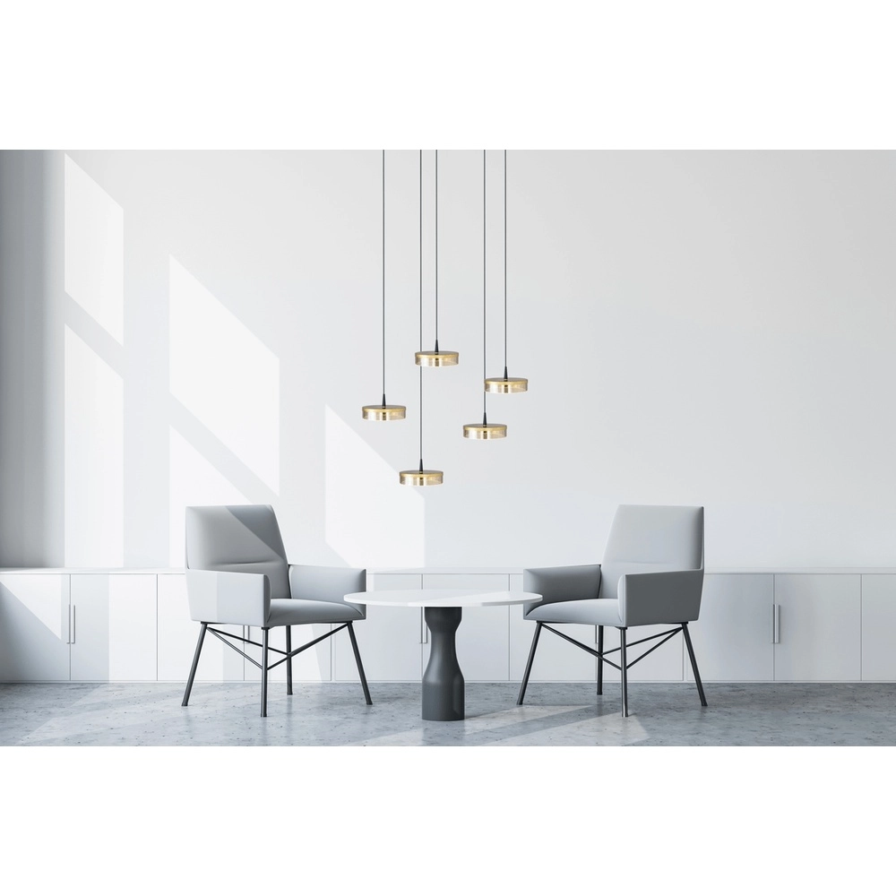 5-lichts hanglamp Imperia Ø 50cm zwart met goud Masterlight 8718121352534