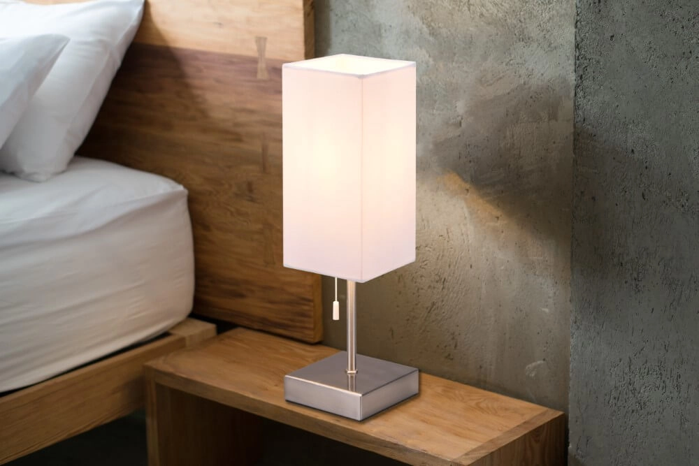 Schemerlampje Ole wit met RVS Trio 4017807538564
