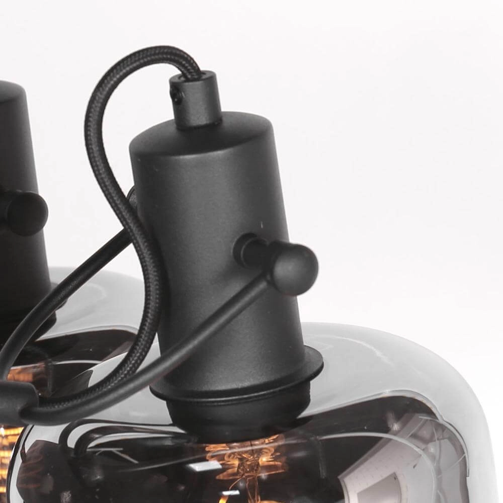 Dubbele wandlamp Glaslic smoke glas Steinhauer 8712746174076