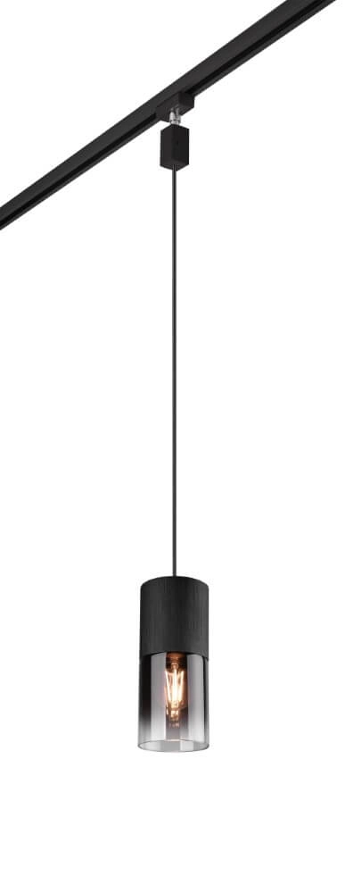 Hanglamp Duoline met smoke glas langwerpig voor rail Trio 4017807577518