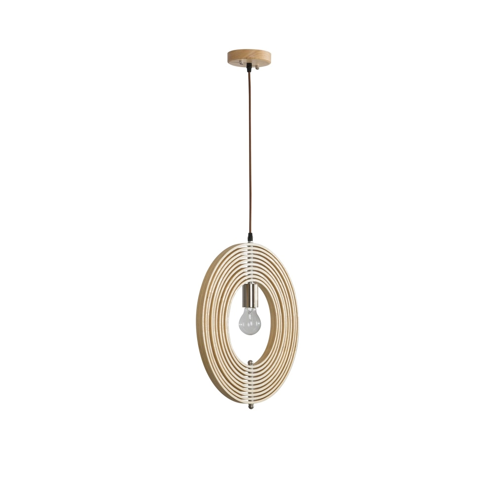 Moderne hanglamp Asco hout Ø 43cm Lyora 5212017424945