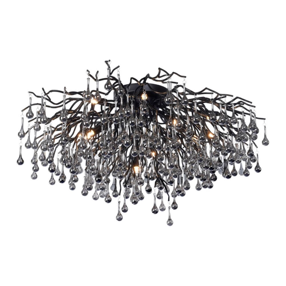 Kroonluchter Icicle zwart 100cm Paul Neuhaus 4012248377581