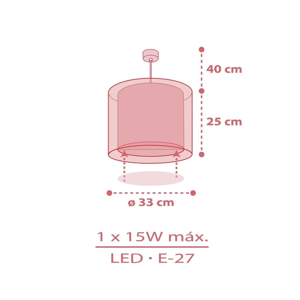 Hanglamp Rainbow roze voor kinderkamer Dalber 8420406002569