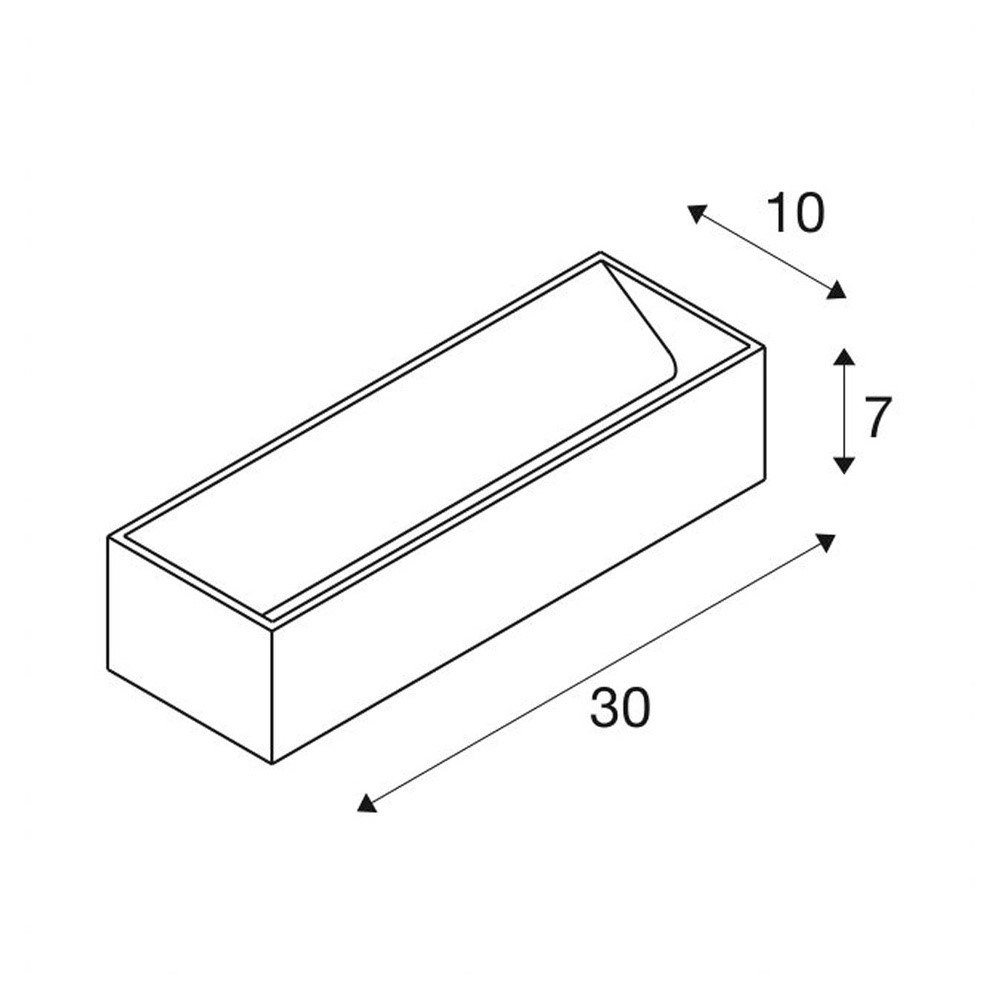 Zwarte wandspot Logs In L SLV 4024163230377