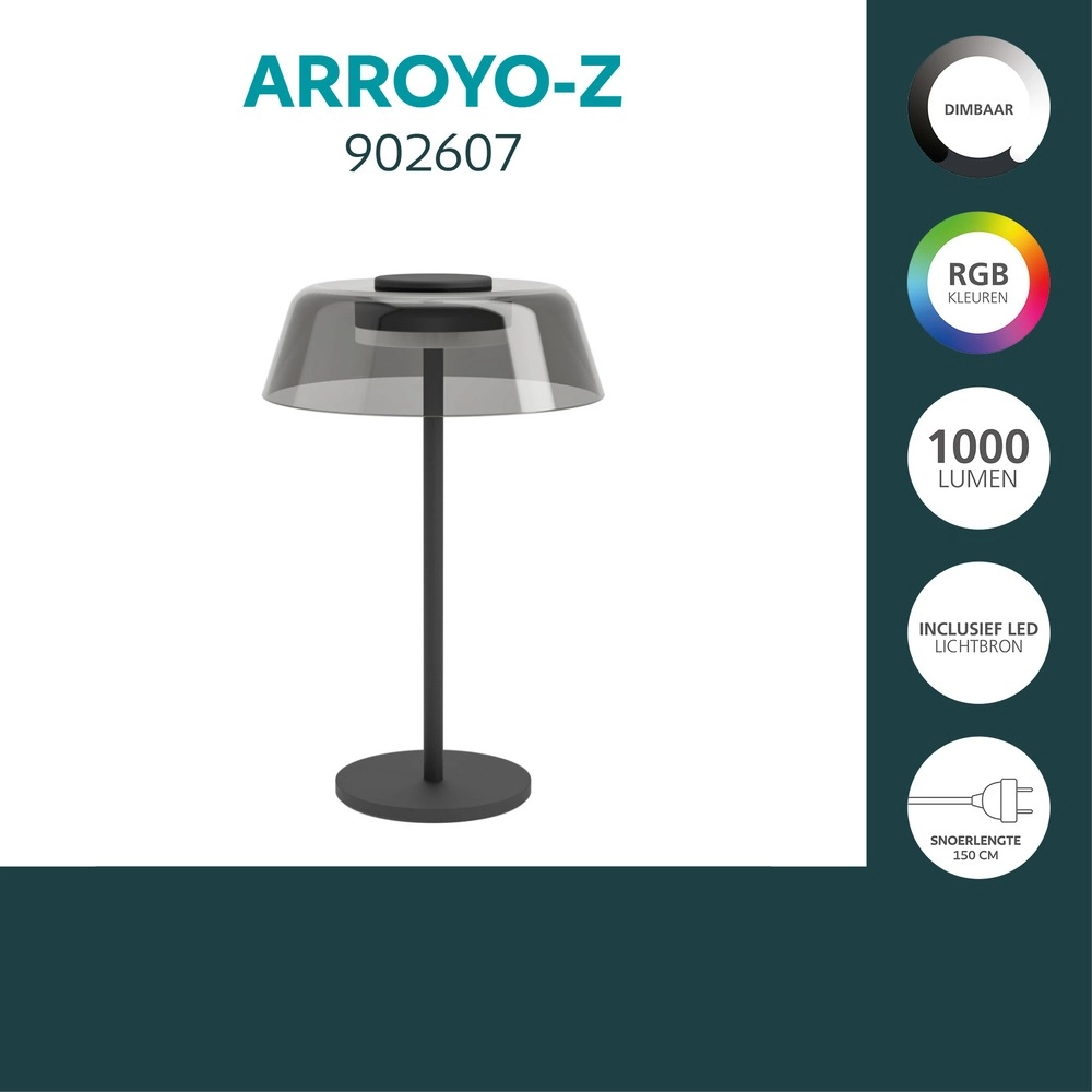 Smart tafellamp Arroyo-Z zwart Eglo 9008606390304