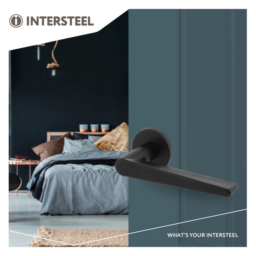 Design deurklink Tiga zwart Intersteel 8714186550885