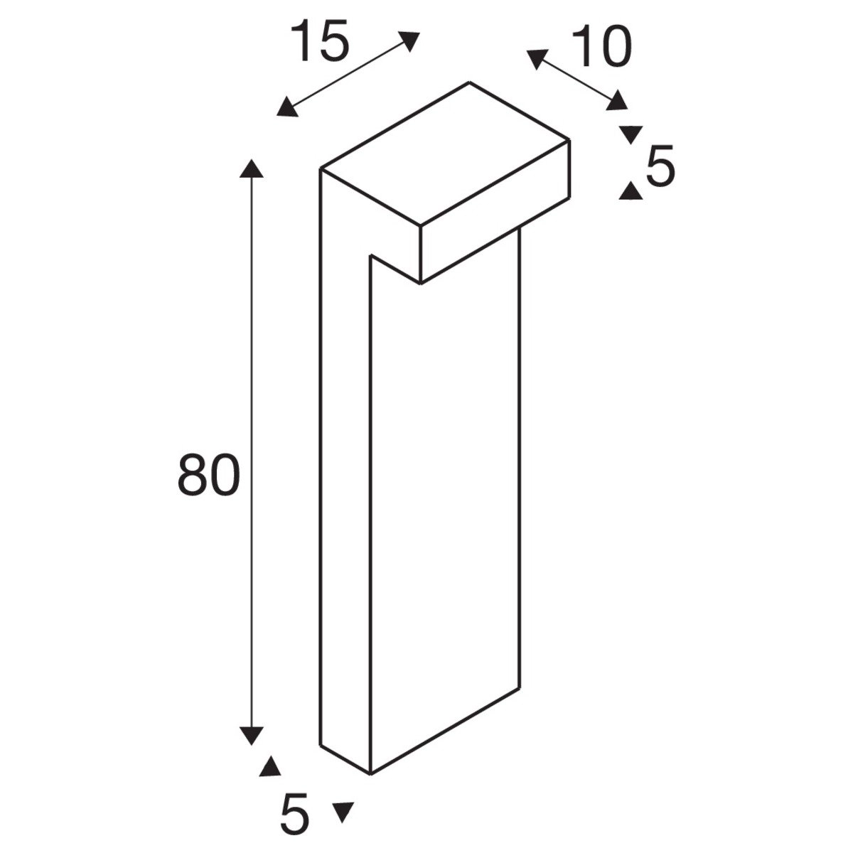 Looppadverlichting L-Line 50cm antraciet SLV 4024163236881