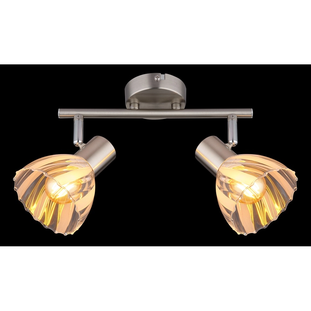 Plafondlamp 2-lichts Zachery nikkel Globo 9007371531486