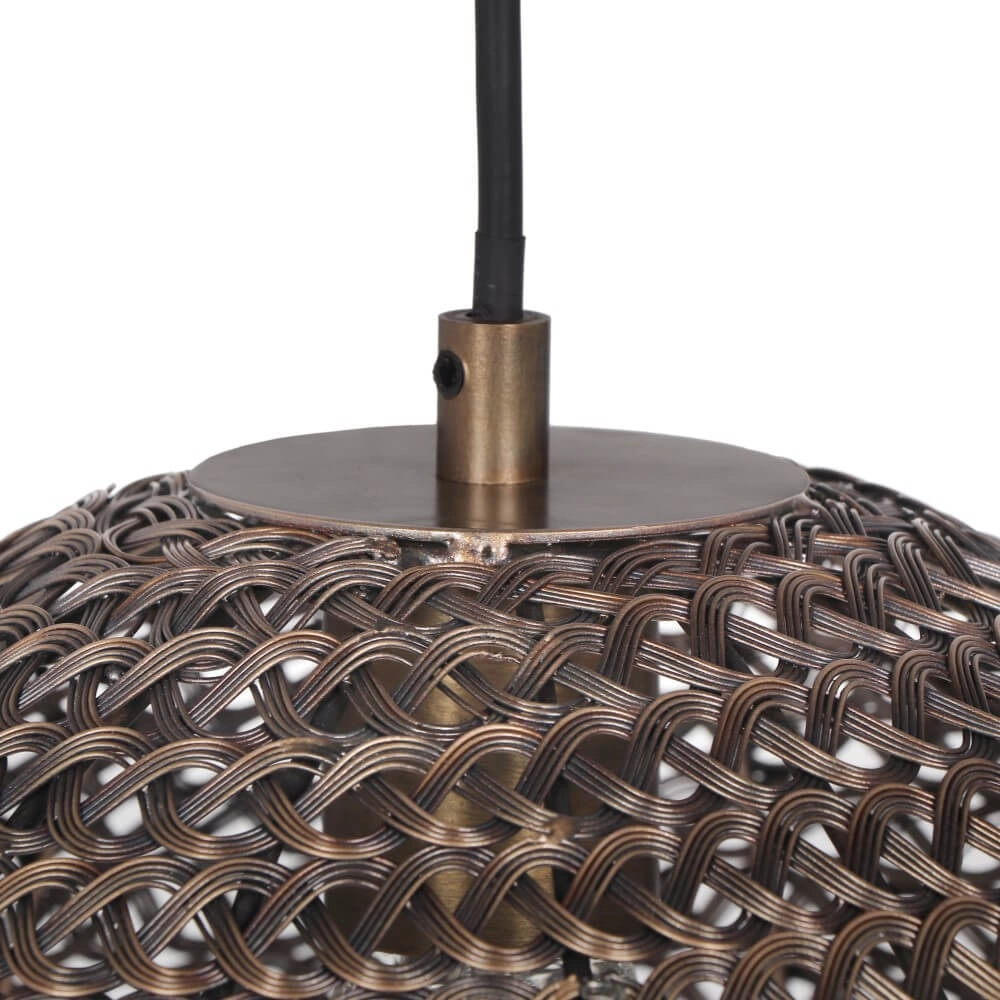 Zwarte rotan hanglamp Kamara Ø 36cm Trio 4017807617344