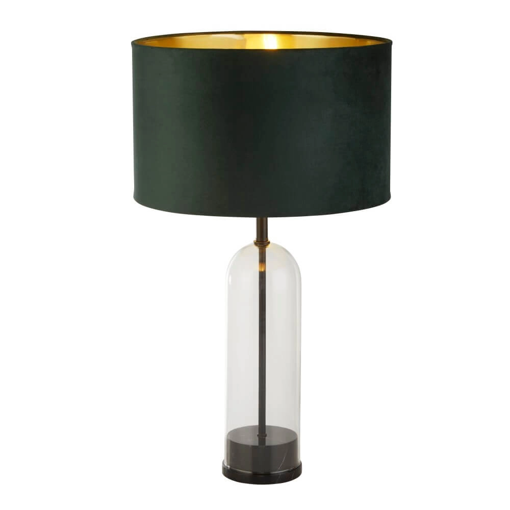 Unieke tafellamp Oxford met groene kap Searchlight 5053423256696