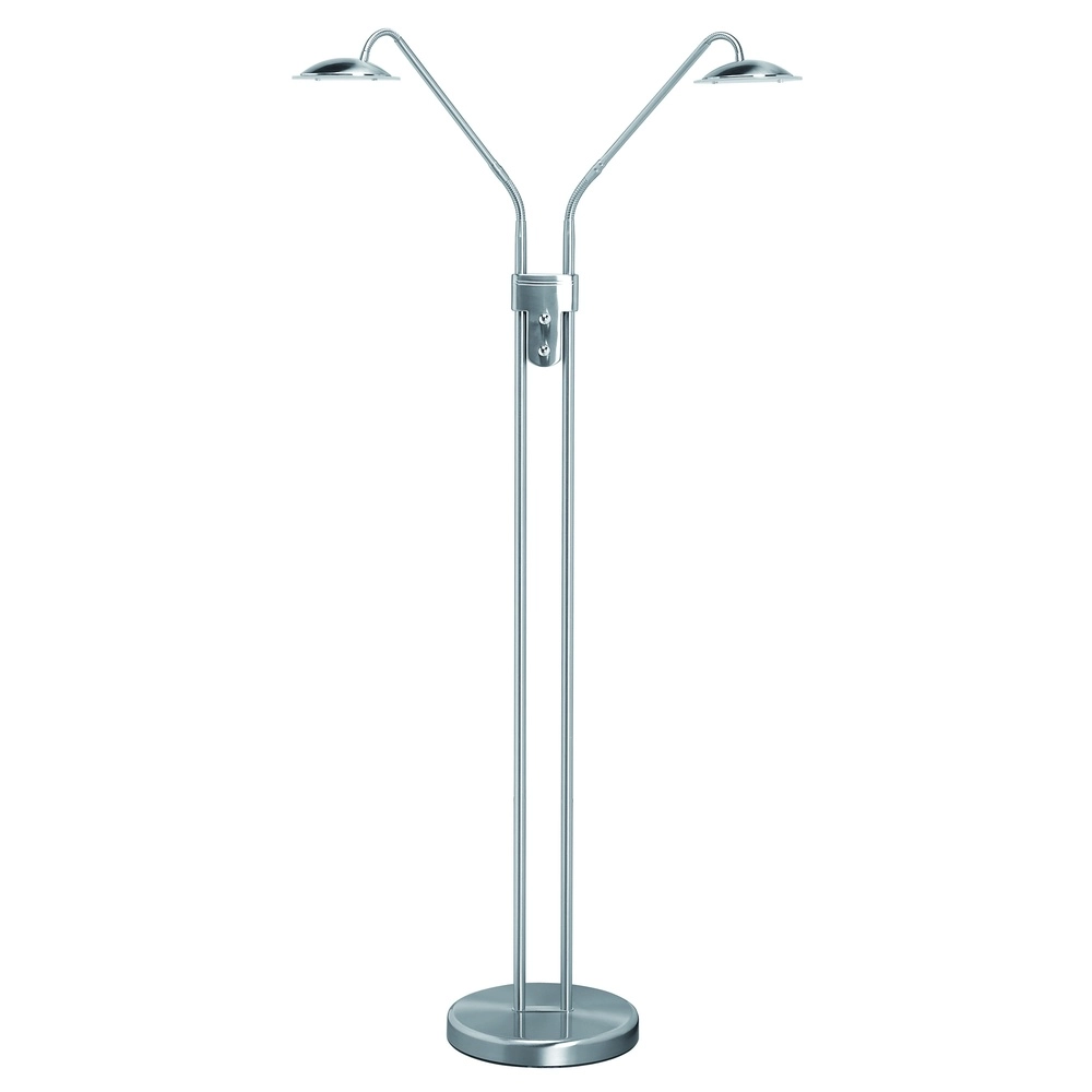 Leeslamp Jupiter nikkel Ø 25,5cm dubbel