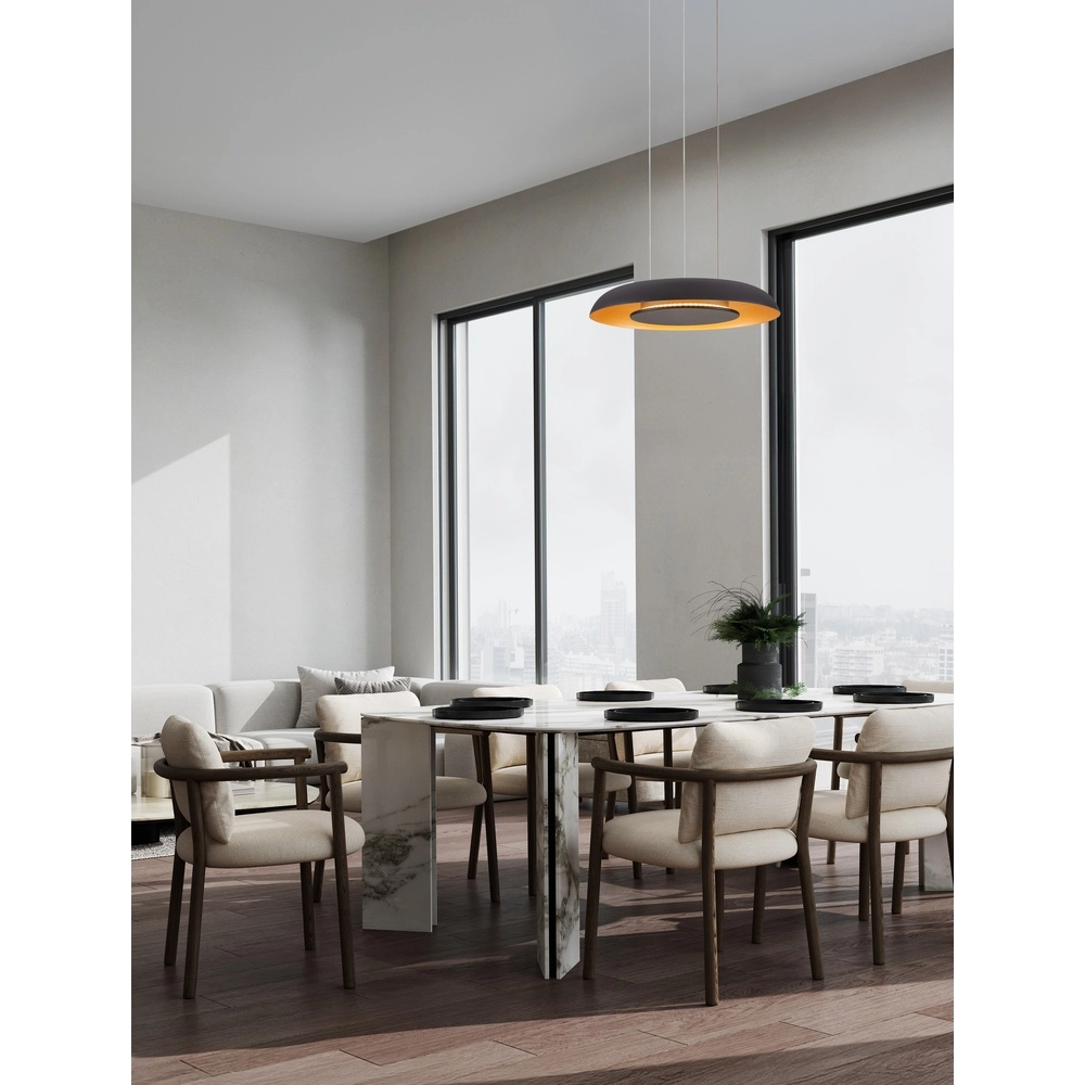 Moderne hanglamp Epos Ø 40cm zwart met goud Lyora 5212017463265