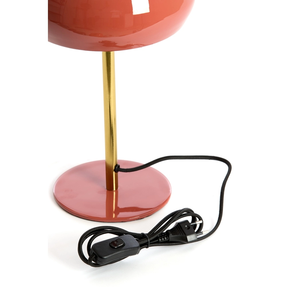 Tafellamp Surin Ø 22cm - glans koraal met goud Light & Living 8717807743420