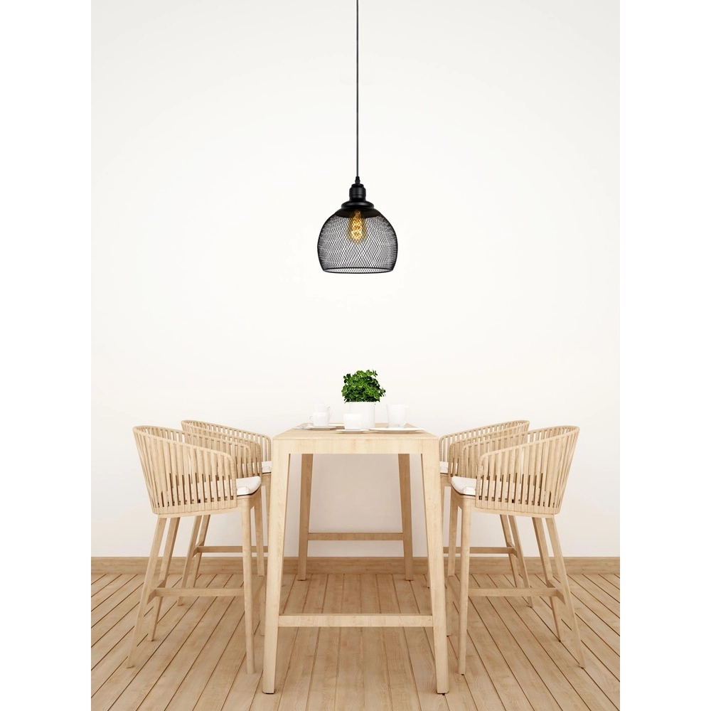 Gaas hanglamp Mesh Ø 22cm zwart Lucide 5411212430380