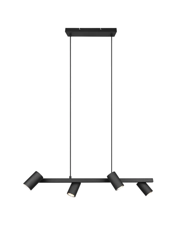 Hanglamp Marley 4x GU10 Zwart Trio 4017807523515