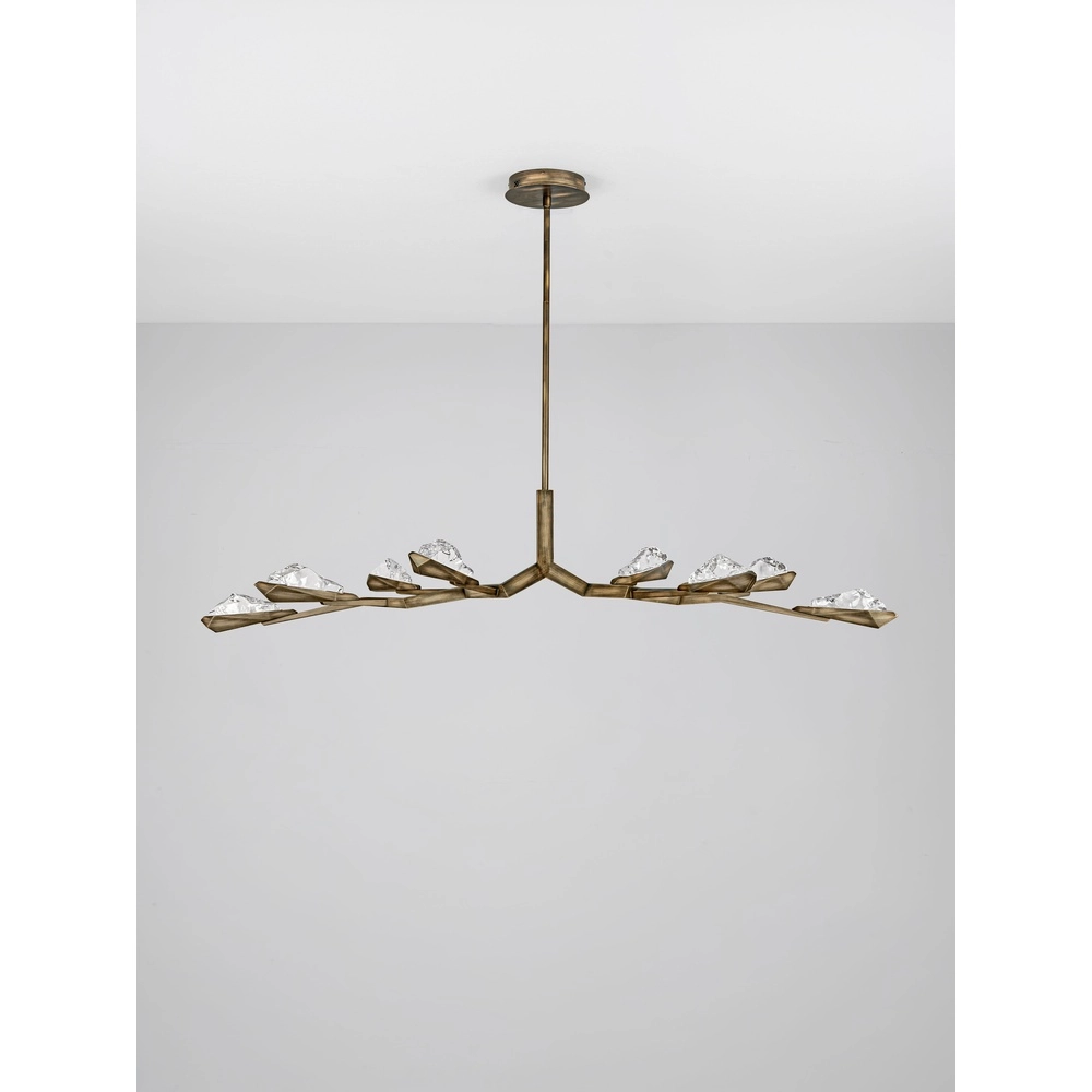 Antieke hanglamp Greta antiek messing 172,5cm Lyora 5212063500341