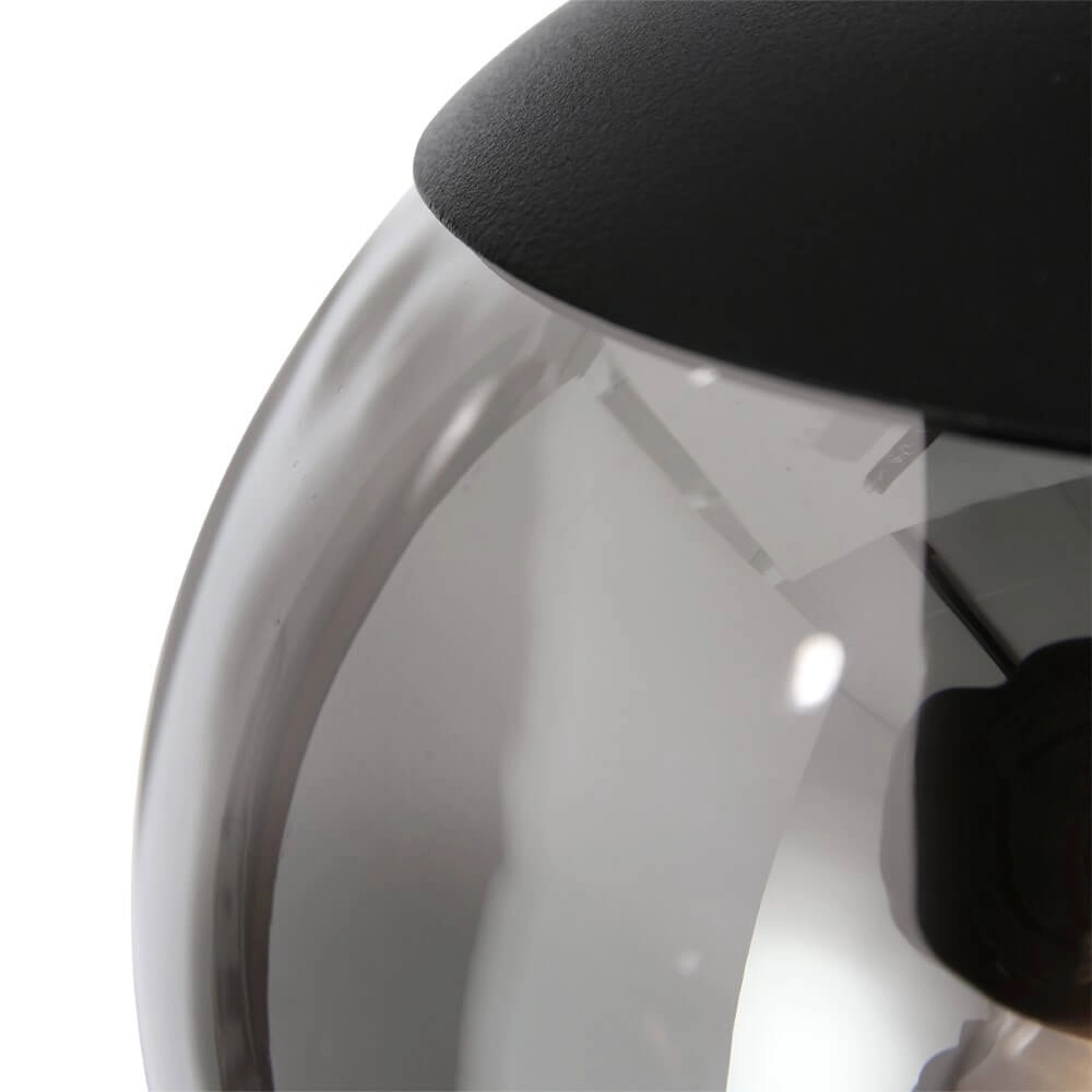 5-lichts vide hanglamp Bolique zwart met smoke glas Steinhauer 8712746133363