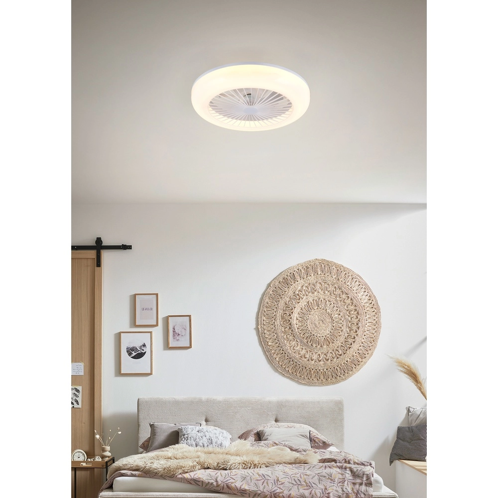 Plafondventilator Mora wit met lamp Trio 4017807650419