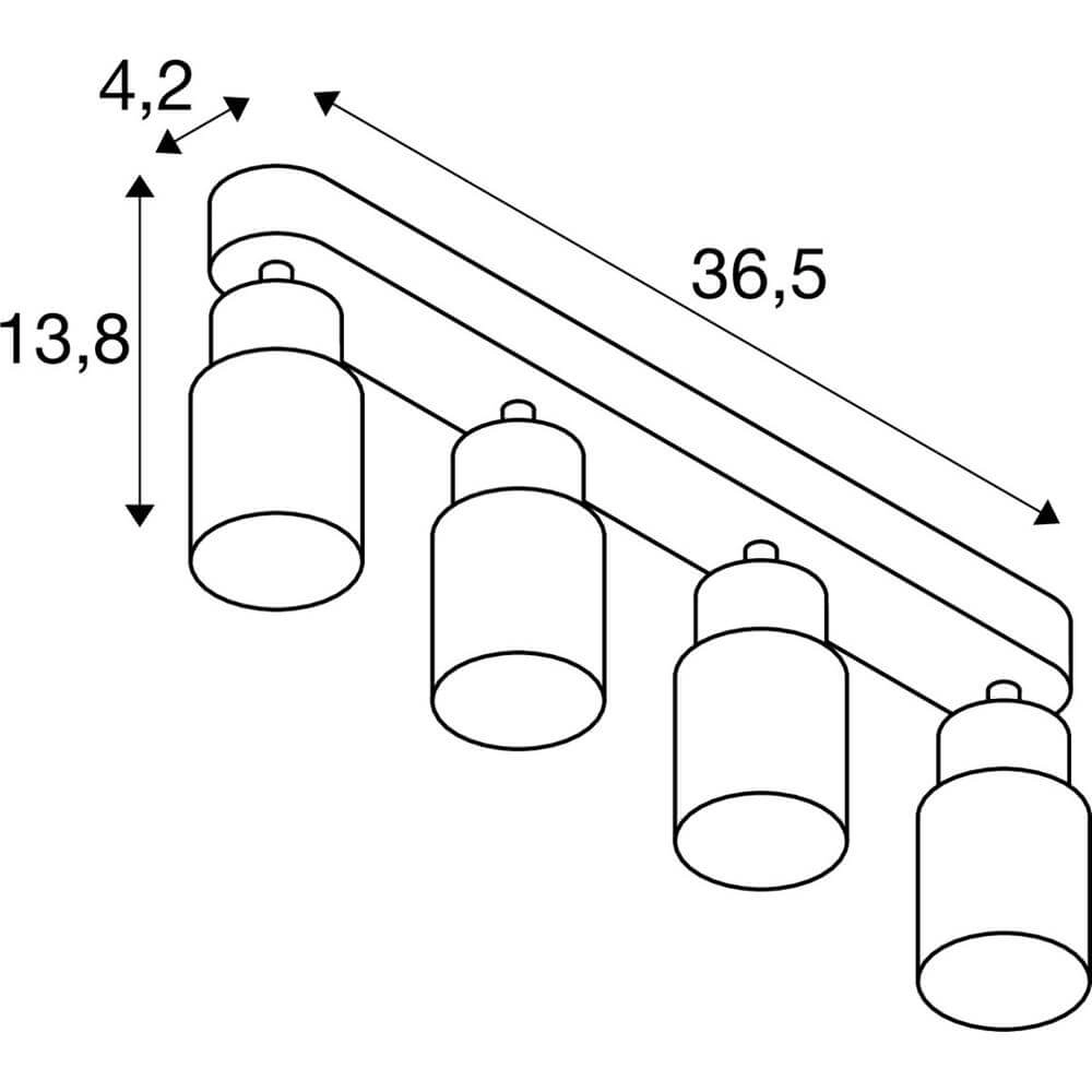 Spot Puri 2.0 Tube wit 4-lichts SLV 4024163293808