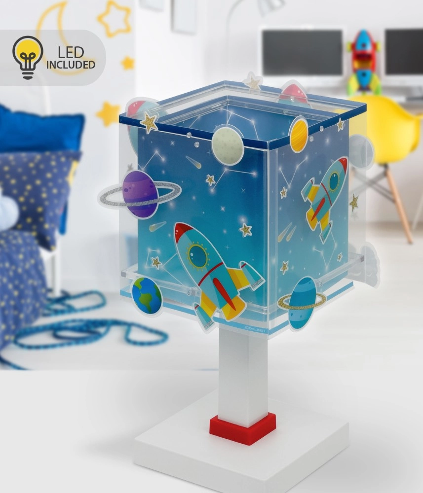 Tafellampje Rocket blauw glow in the dark Dalber 8420406002460