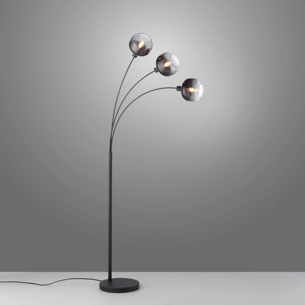 Zwarte vloerlamp Zea 3-lichts Just Light 4043689993764