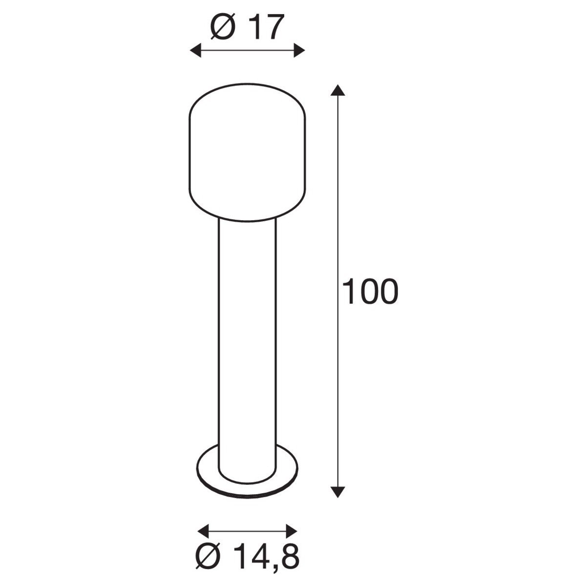 Staande lamp Ovalisk 100cm antraciet SLV 4024163248310