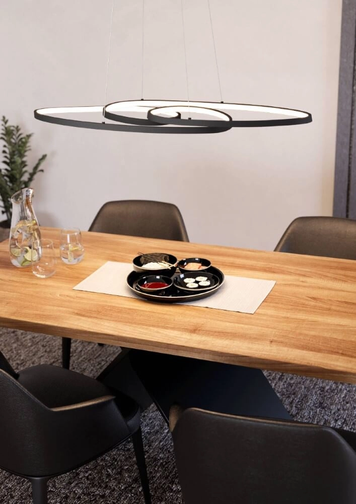 Zwarte led hanglamp Gianella Eglo 9008606275014