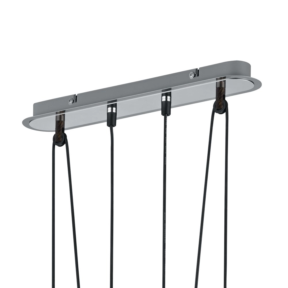 LED hanglamp Levisto 3-lichts nikkel Trio 4017807281750