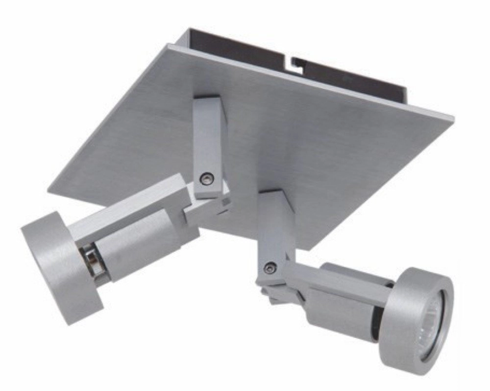 Dubbele opbouwspot Tech II grijs