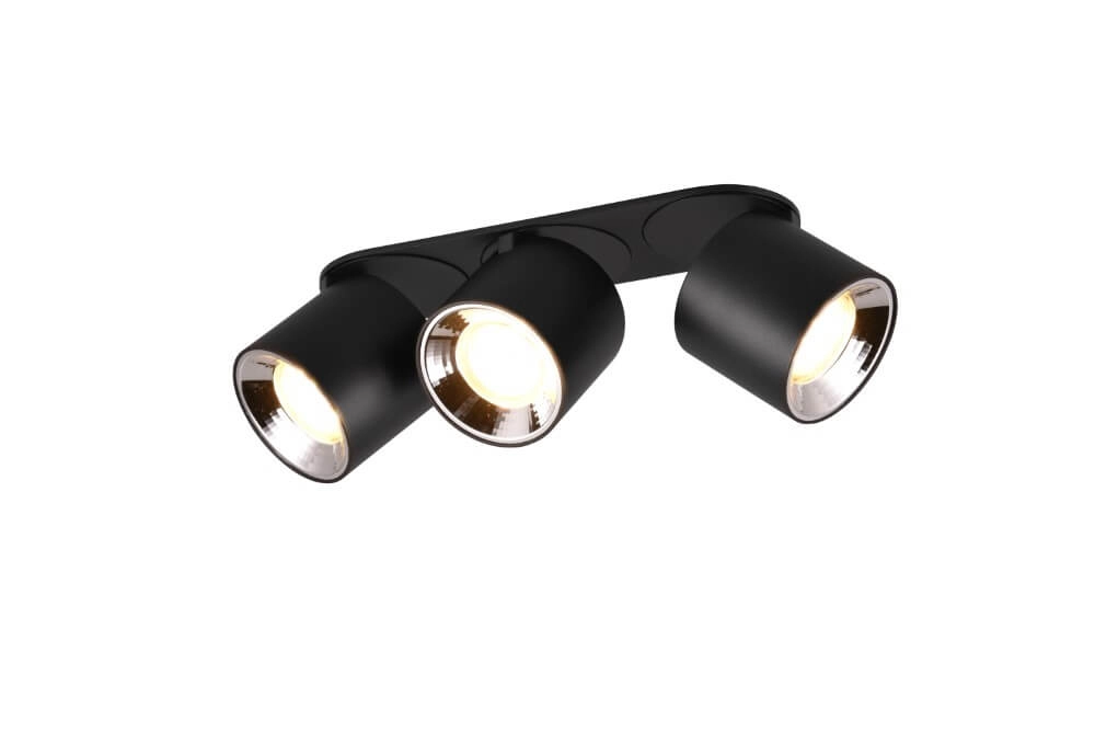 Plafondlamp Guayana 3-lichts zwart Trio 4017807573992