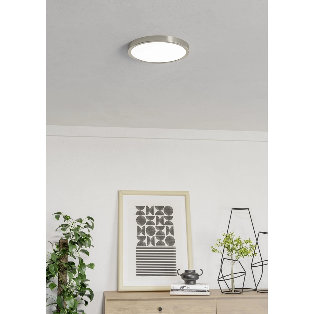Plafonnière IP44 Fueva 6-Z rond - rvs - Ø 27,8cm Eglo 9008606330614