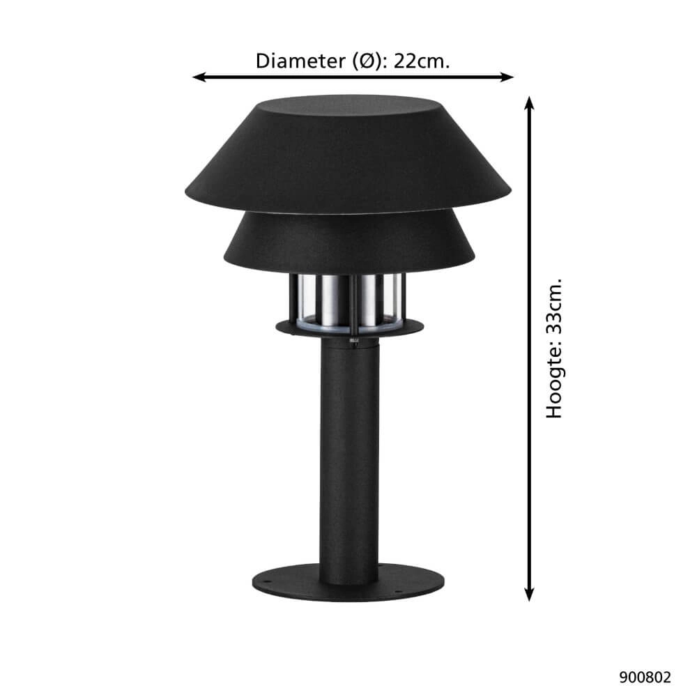 Zwarte sokkellamp Chiappera Eglo 9008606261819