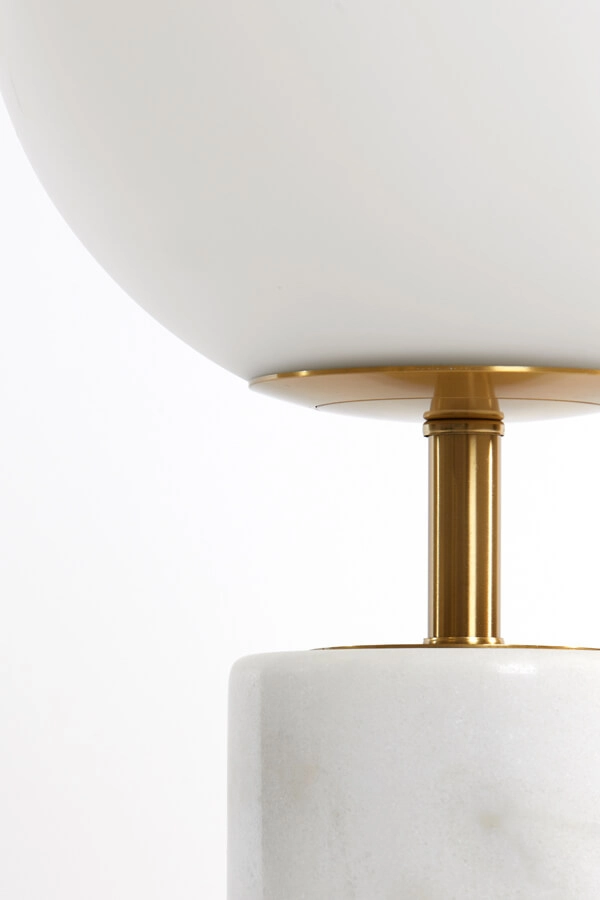 Design table lamp Medina white with gold 35cm Light & Living 8717807650896