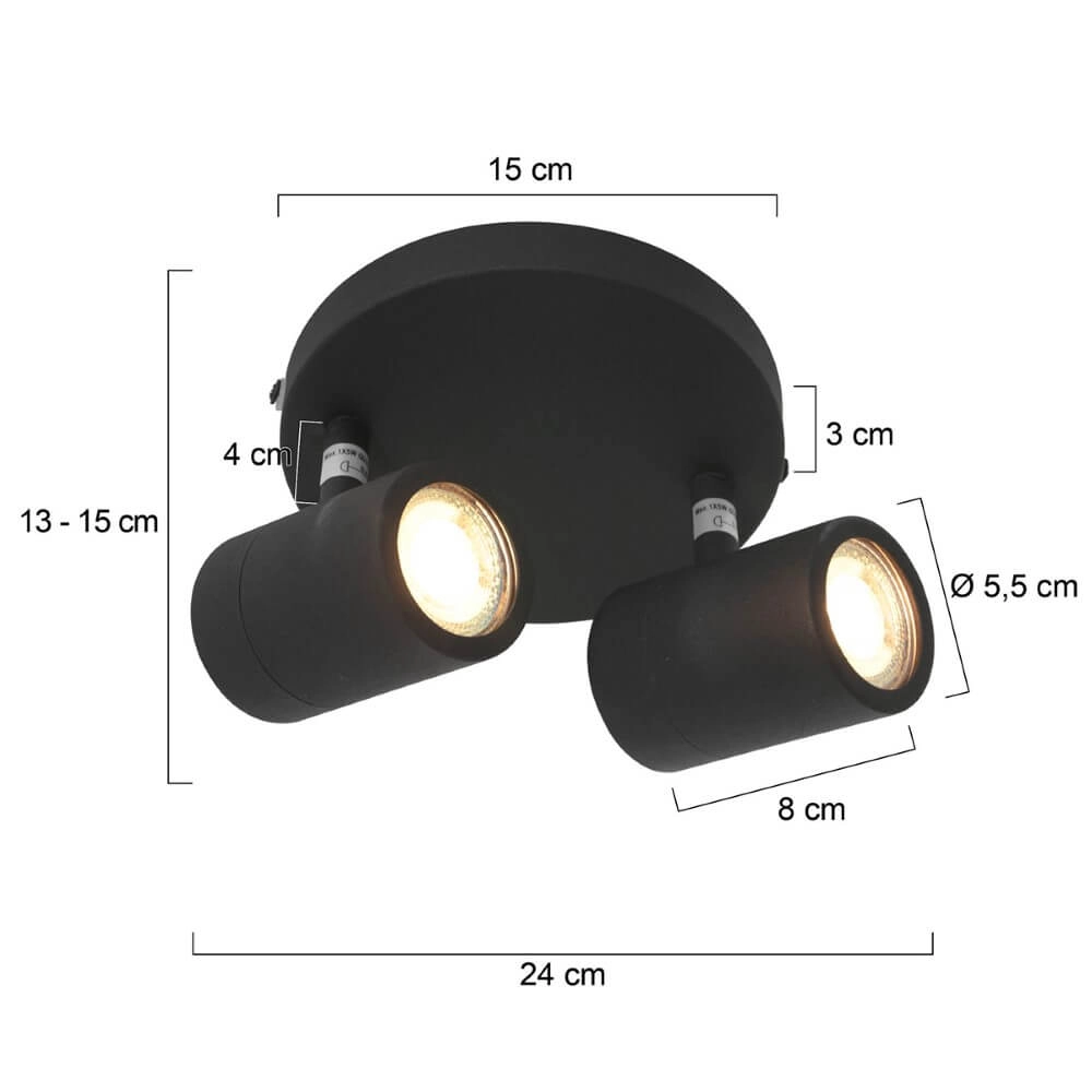 Badkamer opbouwspot Upround LED IP44 Steinhauer 8712746133486