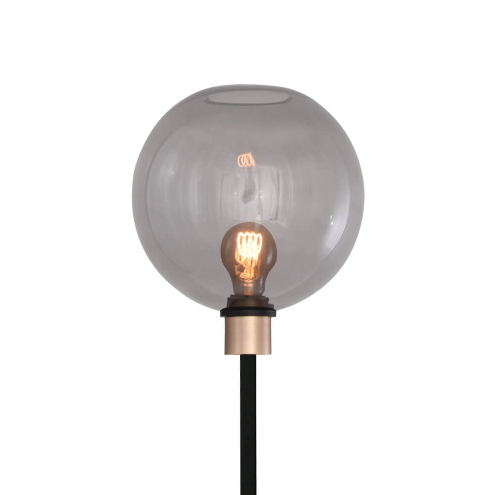 Glazen vloerlamp Lazise zwart met goud Masterlight 8718121302928