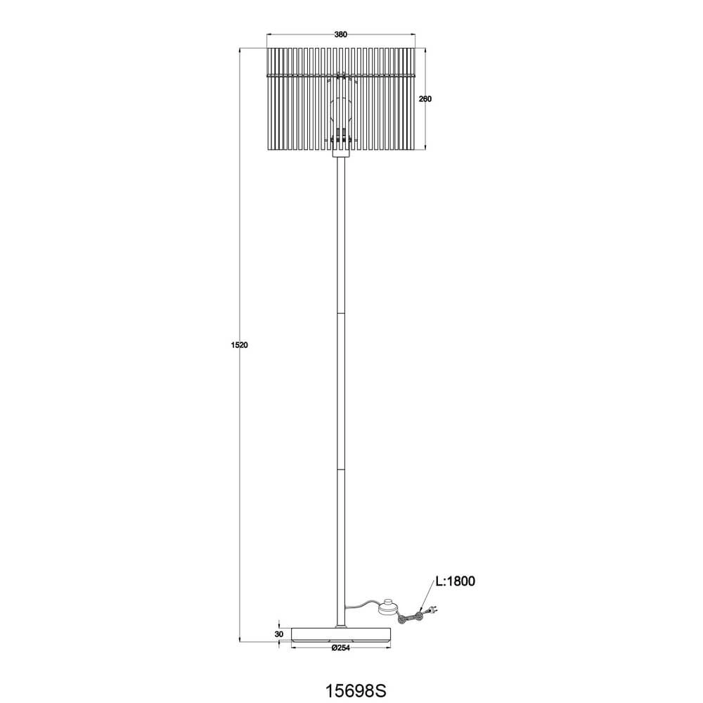 Zwarte vloerlamp Gorley met smoke glas Ø 38cm Globo 9007371451180