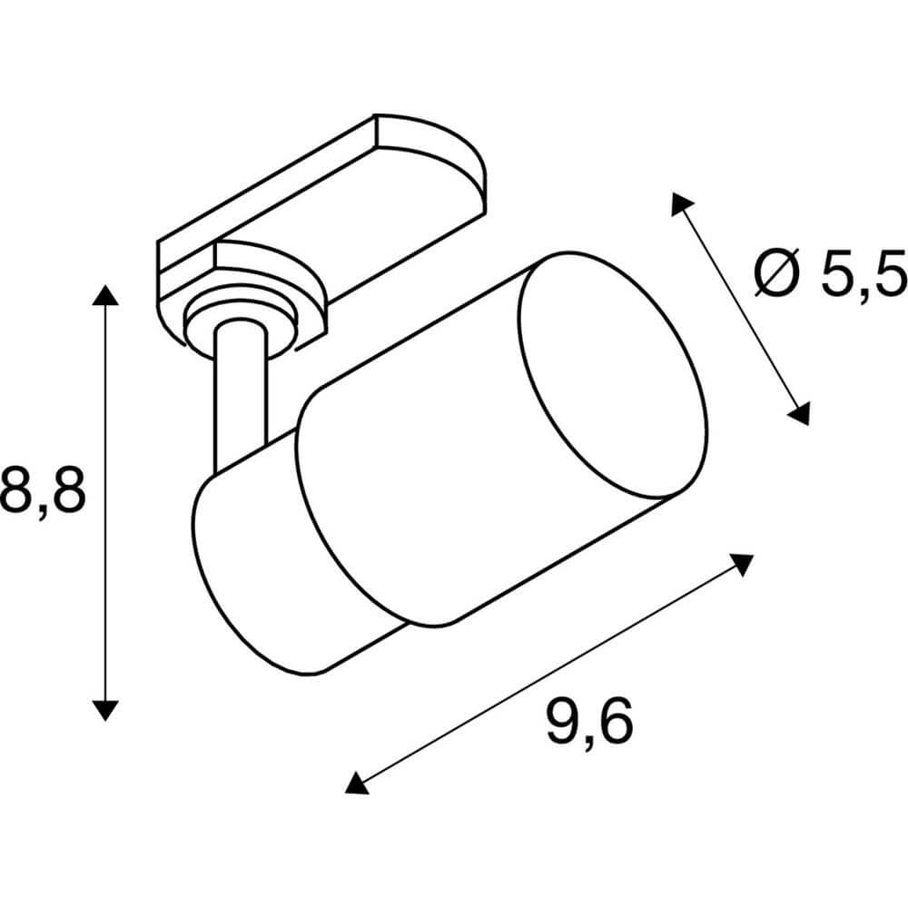 Railspot Puri 2.0 Tube wit 3-fase SLV 4024163294584