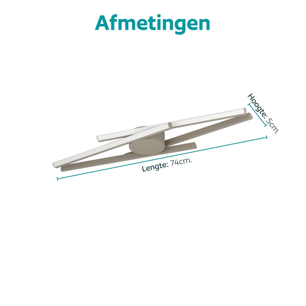 Design plafondlamp Pradilla zand bruin Eglo 9008606391462