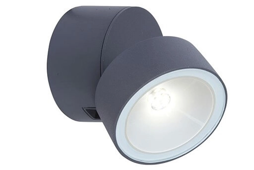 Richtbare wandlamp Trumpet antraciet 600lm