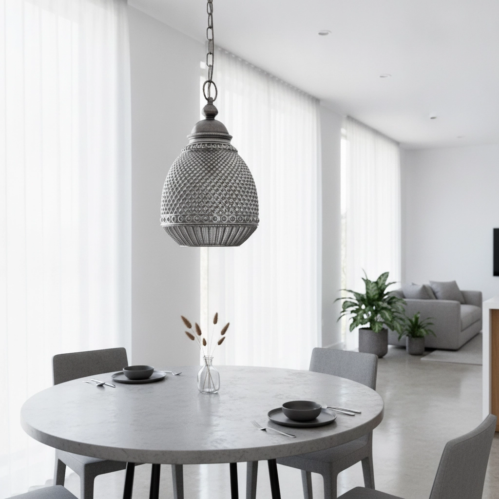 Hanglamp Toulon grijs glas